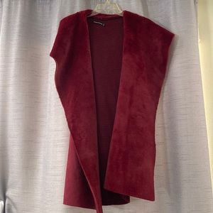 Uptown American Red Fur Vest